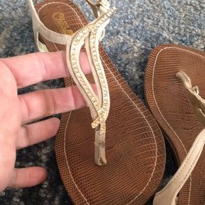 Carlos Santanna Thong Sandals With Buckle Strap
